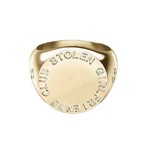 Stolen Girlfriends Club Text Logo Sovereign Ring